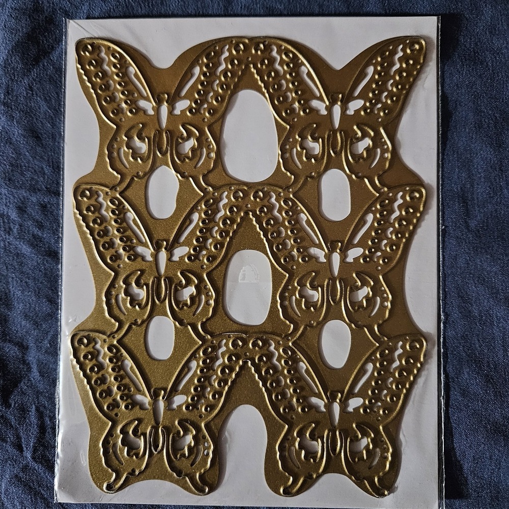 NEW ANNA GRIFFIN BUTTERFLY CUT & EMBOSS DIE SET OF 5 W/ Emboss Mat NEW‎ RARE - Picture 3 of 5
